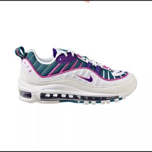 Nike Air Max 98 Bright Spruce White Fuchsia Purple